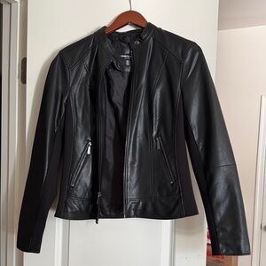 Kenneth Cole Black Leather Jacket